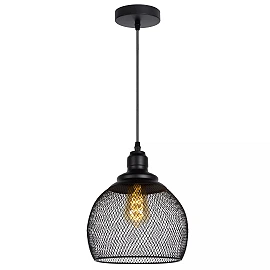 MESH pendant light Ø 22 cm 1xE27 black (Lucide)