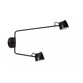 MILNE wall light LED 2x8 W 2700 K black (Lucide)