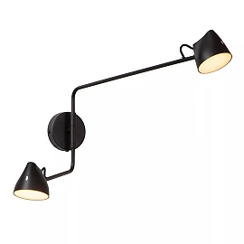 MILNE wall light LED 2x8 W 2700 K black (Lucide)