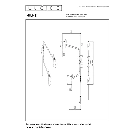 MILNE wall light LED 2x8 W 2700 K black (Lucide)