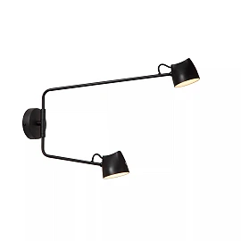 MILNE wall light LED 2x8 W 2700 K black (Lucide)