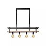 MILONGA pendant light 100 cm 4 x E27 black/wood (Lucide)