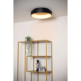 MIRAGE LED flush ceiling light Ø45 cm 33W 2700K black (Lucide)