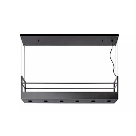 MIRAVELLE piekaramā lampa ar plauktu 110 cm 6 x GU10 melna (Lucide)