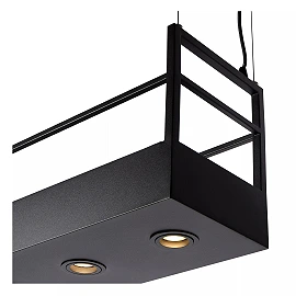 MIRAVELLE piekaramā lampa ar plauktu 110 cm 6 x GU10 melna (Lucide)