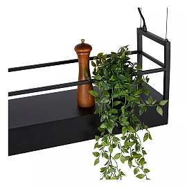 MIRAVELLE piekaramā lampa ar plauktu 110 cm 6 x GU10 melna (Lucide)