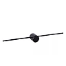 MIZAR Bathroom wall/mirror light 1x6W Integrated LED IP44 Black (Lucide)