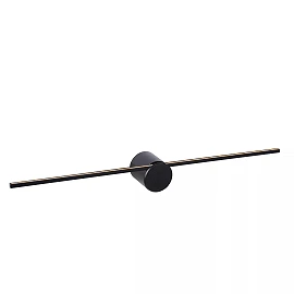 MIZAR Bathroom wall/mirror light 1x6W Integrated LED IP44 Black (Lucide)