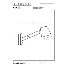 MIZUKO wall light 1xE14 40 W black (Lucide)