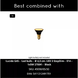 MOMORO galda lampa 1 x 25 W E14 balta (Lucide)