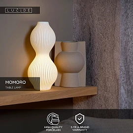 MOMORO galda lampa 1 x 25 W E14 balta (Lucide)