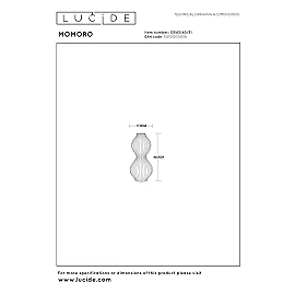 MOMORO galda lampa 1 x 25 W E14 balta (Lucide)