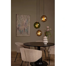 MONSARAZ piekaramā lampa 3x40 W E27 Ø35 cm zaļa (Lucide)