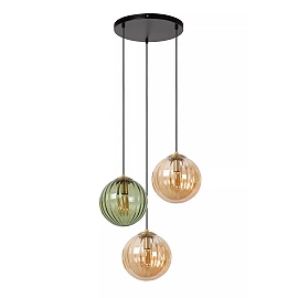 MONSARAZ piekaramā lampa 3x40 W E27 Ø35 cm zaļa (Lucide)