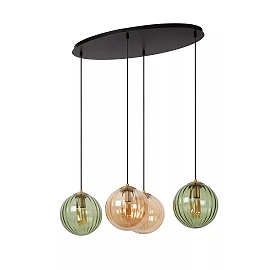 MONSARAZ piekaramā lampa 4x40 W E27 95×50 cm zaļa (Lucide)