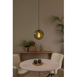 MONSARAZ piekaramā lampa 1x40 W E27 Ø25 cm zaļa (Lucide)