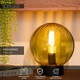 MONSARAZ galda lampa Ø25 cm E27 zaļa (Lucide)