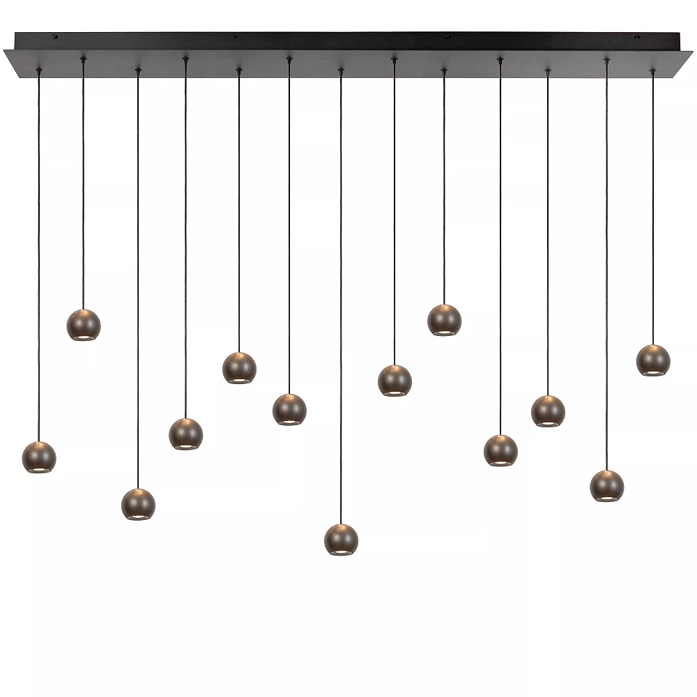 MONTANA linear pendant light LED Dim CCT 13x5.7W Grey iron (Lucide)