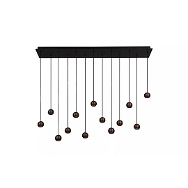 MONTANA linear pendant light LED Dim CCT 13x5.7W Coffee (Lucide)
