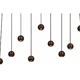 MONTANA linear pendant light LED Dim CCT 13x5.7W Coffee (Lucide)