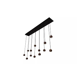 MONTANA linear pendant light LED Dim CCT 13x5.7W Coffee (Lucide)