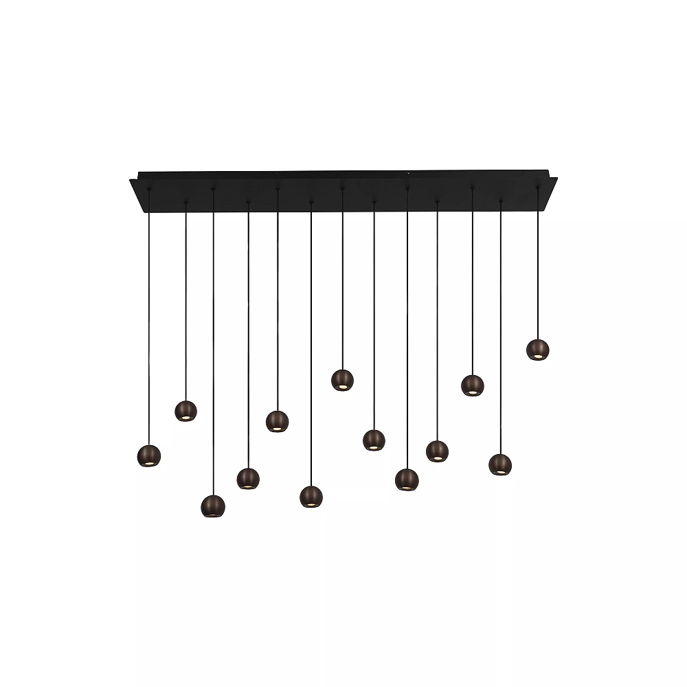 MONTANA linear pendant light LED Dim CCT 13x5.7W Coffee (Lucide)