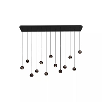 MONTANA linear pendant light LED Dim CCT 13x5.7W Coffee (Lucide)
