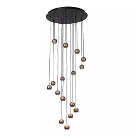 MONTANA round pendant light LED Dim CCT 16x5.7W Grey iron (Lucide)