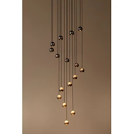 MONTANA round pendant light LED Dim CCT 16x5.7W Coffee (Lucide)