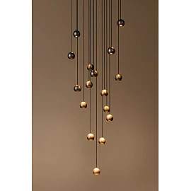 MONTANA round pendant light LED Dim CCT 16x5.7W Coffee (Lucide)
