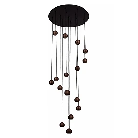 MONTANA round pendant light LED Dim CCT 16x5.7W Coffee (Lucide)