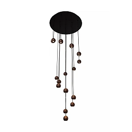 MONTANA round pendant light LED Dim CCT 16x5.7W Coffee (Lucide)