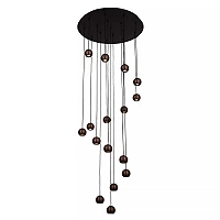 MONTANA round pendant light LED Dim CCT 16x5.7W Coffee (Lucide)