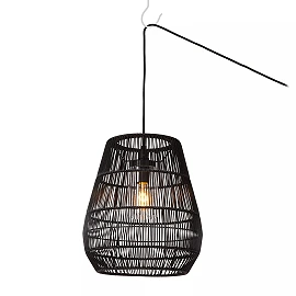 NERIDA outdoor pendant light Ø35 cm 1xE27 40 W black (Lucide)