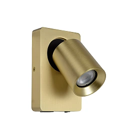 NIGEL bedside wall light with USB 1x5w Matt Gold / Brass (Lucide)