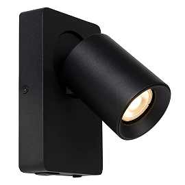 NIGEL bedside wall light with USB 1x5w Black (Lucide)