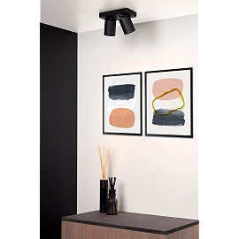 NIGEL ceiling spotlight 2x5w Black (Lucide)