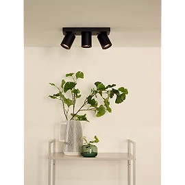 NIGEL ceiling spotlight 3x5w Black (Lucide)