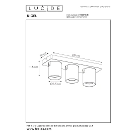 NIGEL ceiling spotlight 3x5w White (Lucide)