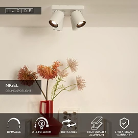 NIGEL ceiling spotlight 4x5w White (Lucide)