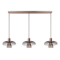 NIGELLA linear pendant light 135 cm 3xGU10 coffee/black (Lucide)