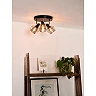 NILA griestu prožektors Ø36 cm 3xE14 melna (Lucide)