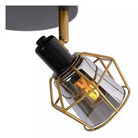 NILA griestu prožektors Ø36 cm 3xE14 melna (Lucide)