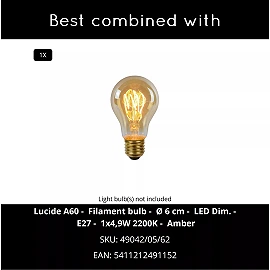 NIMUE galda lampa Ø30 cm 1xE27 taupe (Lucide)