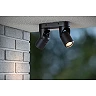 NIORT outdoor ceiling spotlight 2xGU10 IP44 black (Lucide)