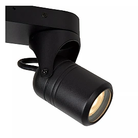 NIORT outdoor ceiling spotlight 2xGU10 IP44 black (Lucide)