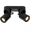 NIORT outdoor ceiling spotlight 2xGU10 IP44 black (Lucide)