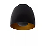 NOLAN Flush ceiling light Ø24 cm 1xE27 black / matt gold/brass (Lucide)