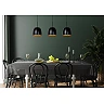 NOLAN Pendant light 104 cm 3xE27 black / matt gold/brass (Lucide)