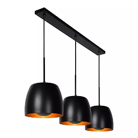 NOLAN piekarama lampa 104 cm 3xE27 melna / matēta zelta/misiņa (Lucide)
